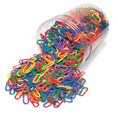 LEARNING RESOURCES Link N Learn® Rainbow Links in a Bucket, Set of 1000 0260